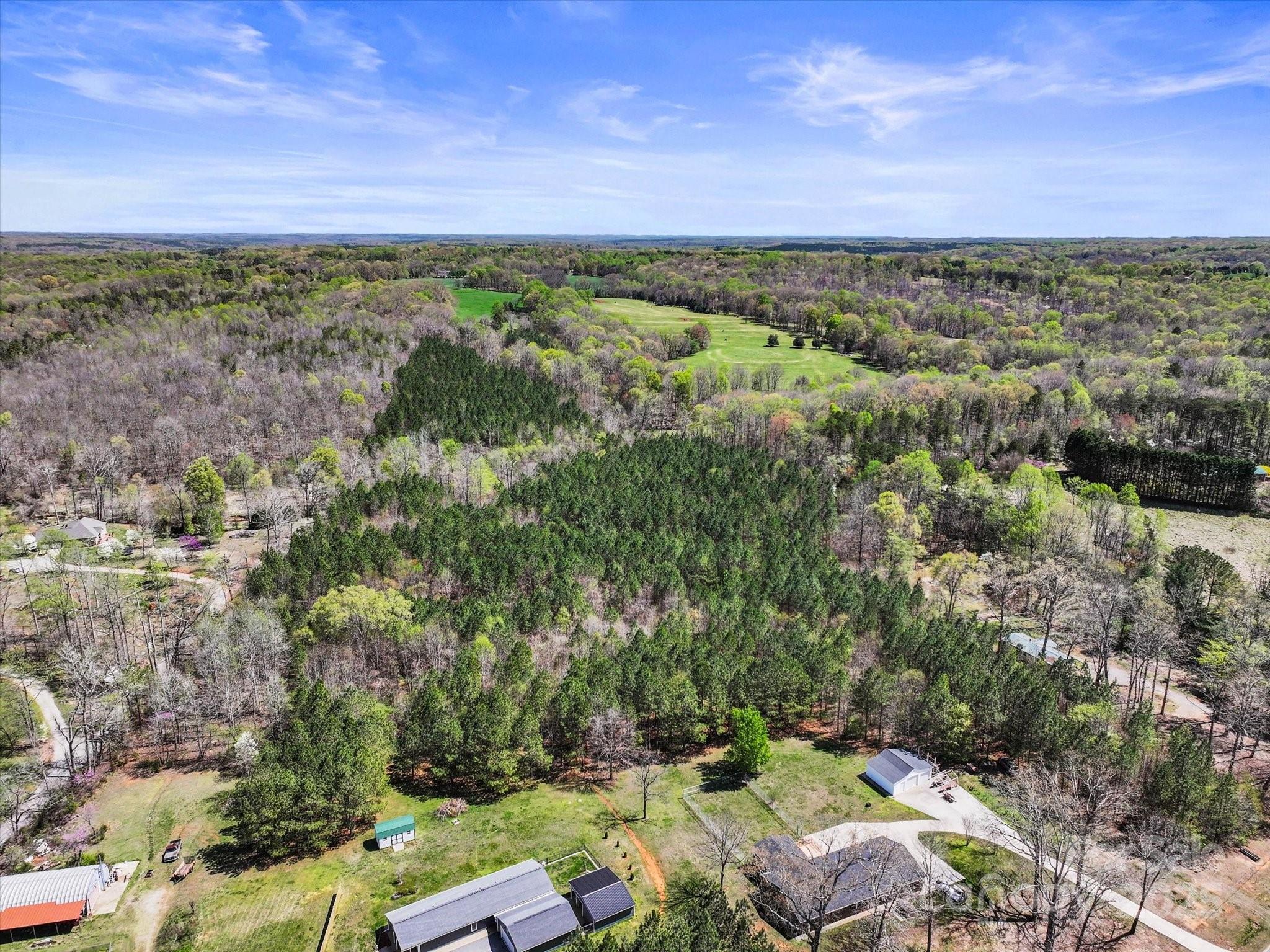 2122 Hewitt Road Claremont, NC 28610 - Photo 17 of 20 a view of a city with lush green forest