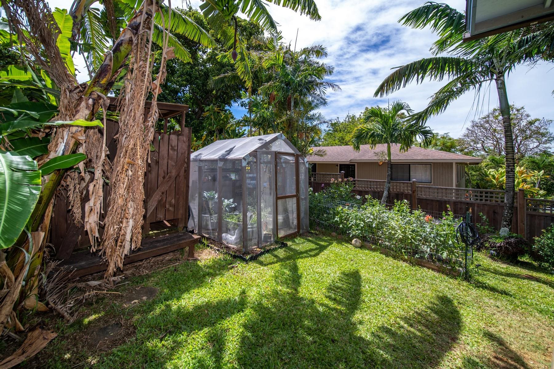 1632 Haiku Road Haiku, HI 96708 - Photo 12 of 27 a view of a garden with a house