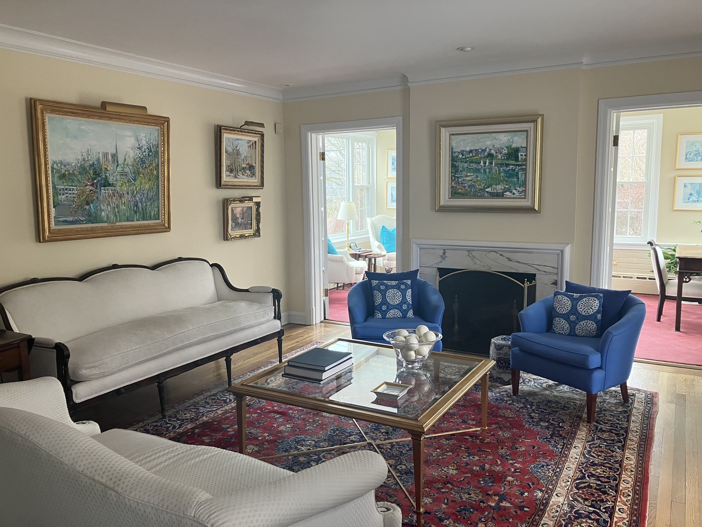 111 Church Road Winnetka, IL 60093 - Photo 3 of 12 a living room with furniture and a fireplace