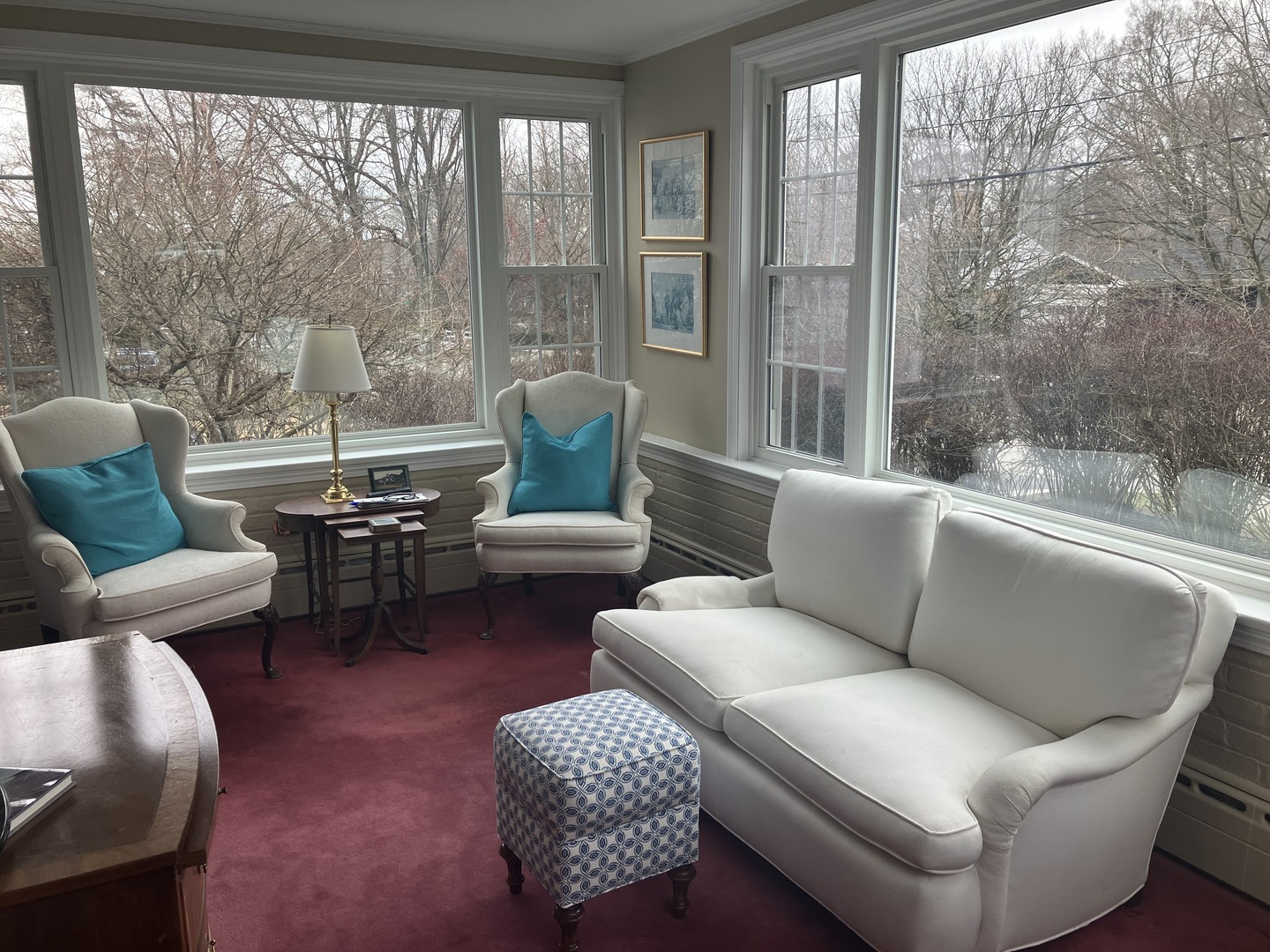 111 Church Road Winnetka, IL 60093 - Photo 4 of 12 a living room with furniture and a floor to ceiling window