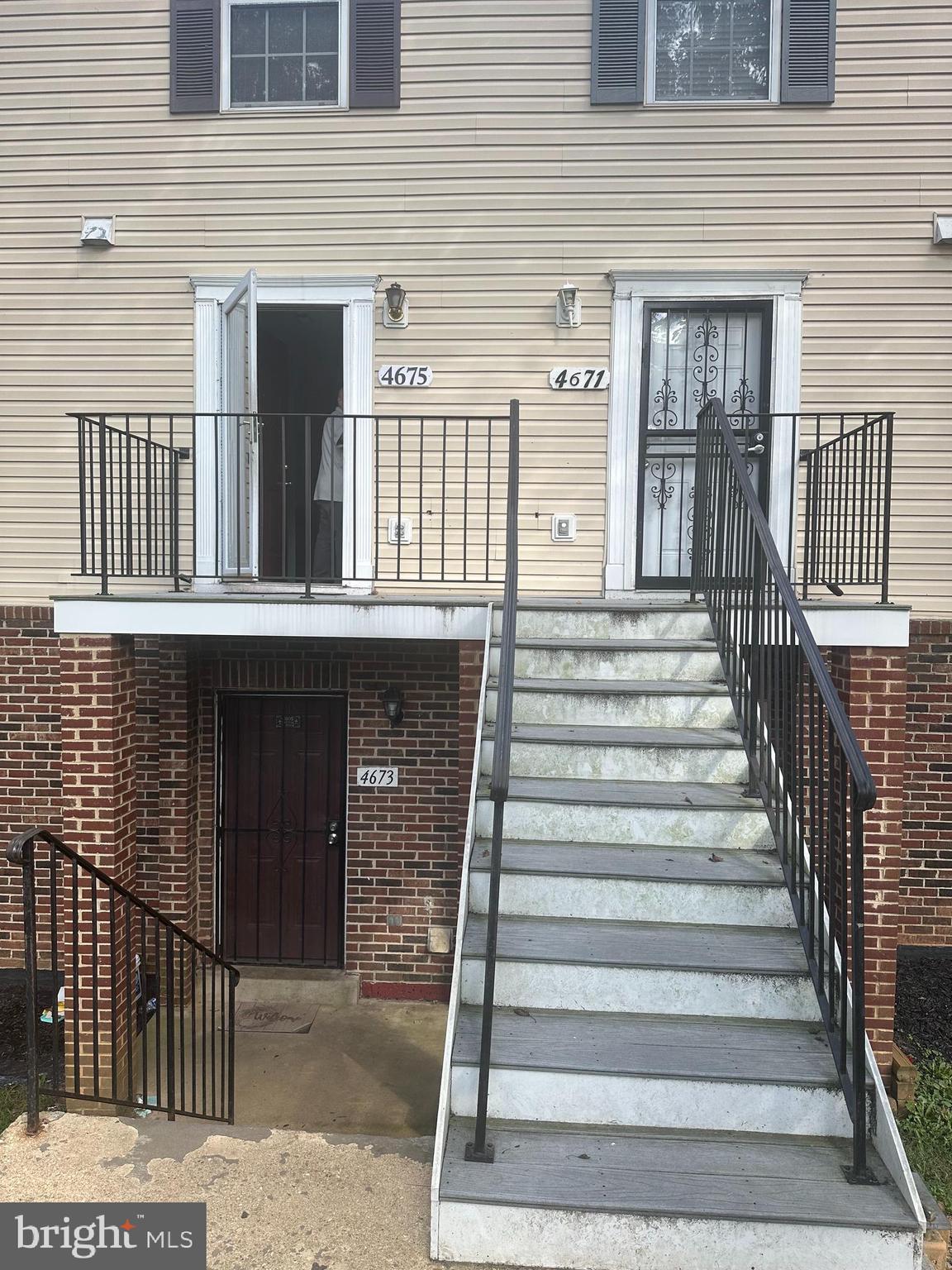 a front view of a house with a window