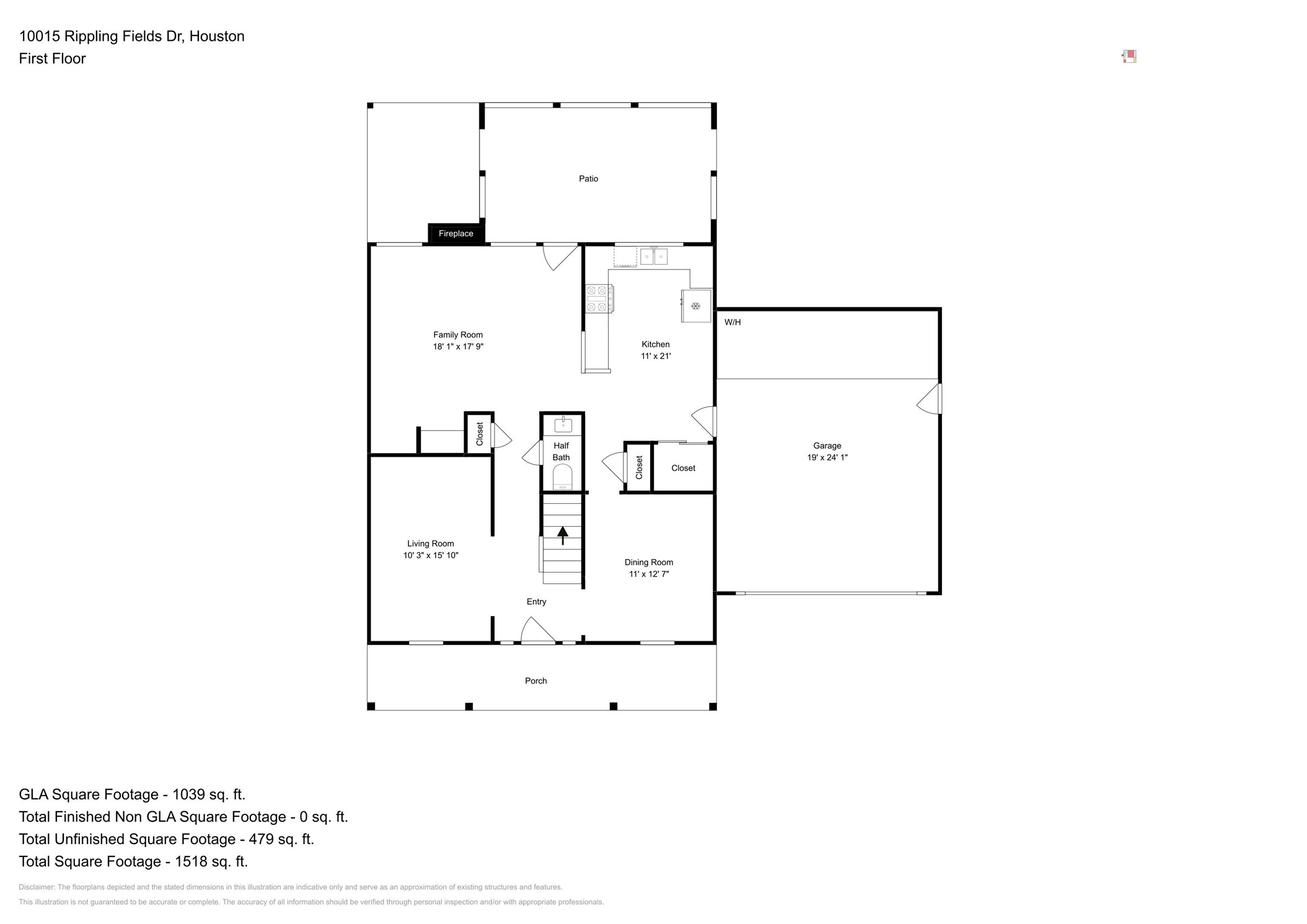 10015 Rippling Fields Drive Houston, TX 77064 - Photo 23 of 24 a picture of floor plan