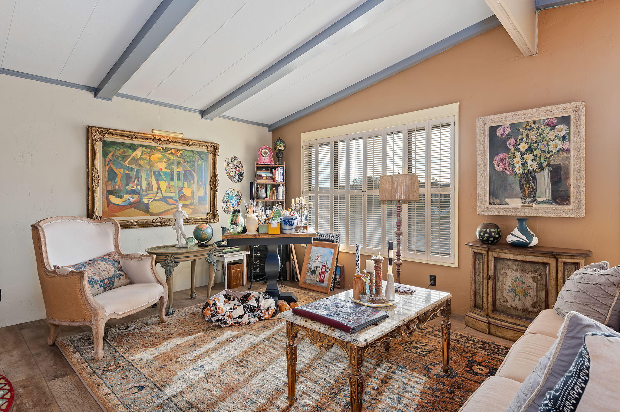 340 Old Mill Road, Unit 26 Santa Barbara, CA 93110 - Photo 5 of 31 a living room with furniture a table and a large window