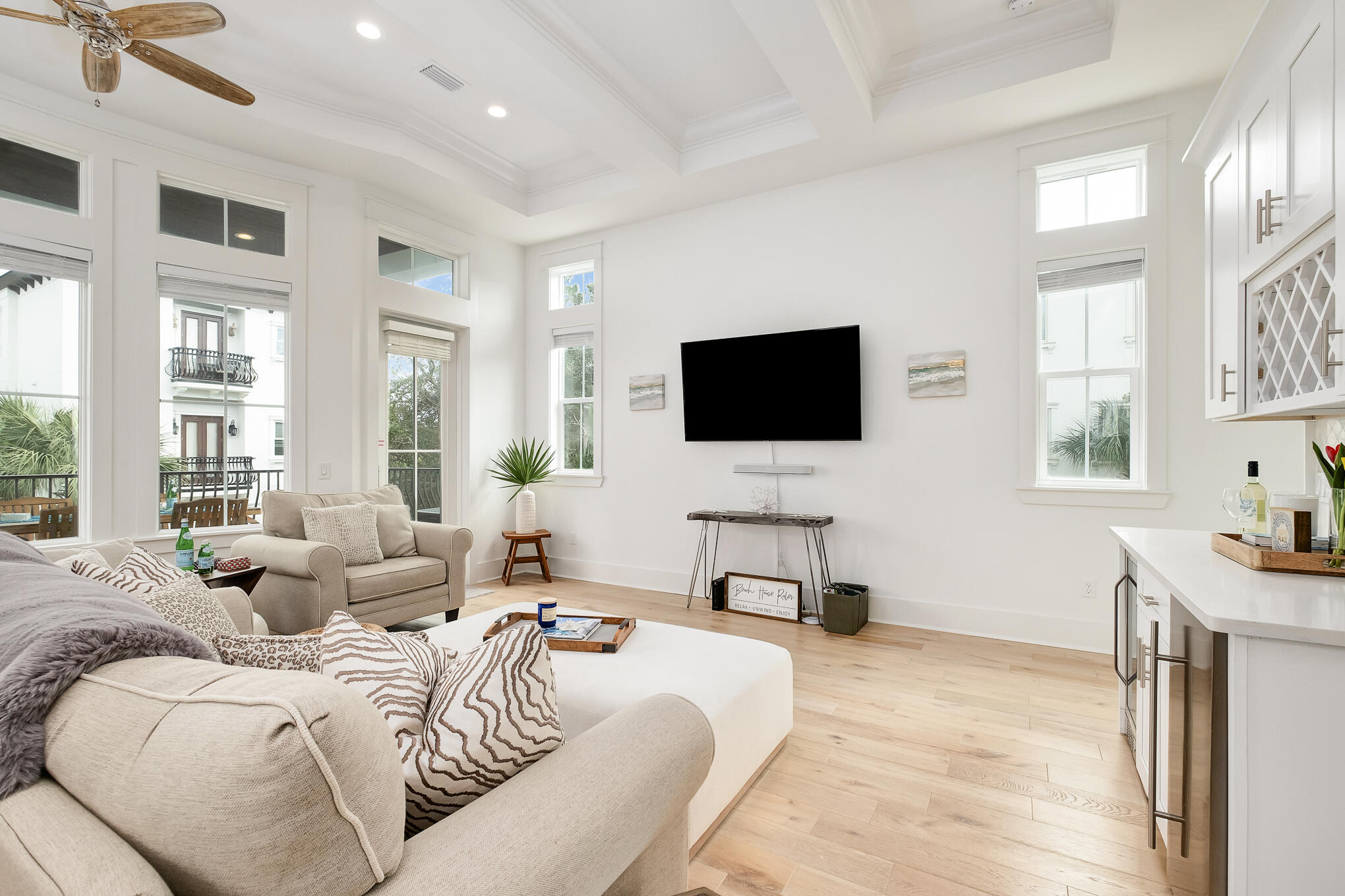 81 Palmeira Way Santa Rosa Beach, FL 32459 - Photo 23 of 74 a living room with furniture and a flat screen tv
