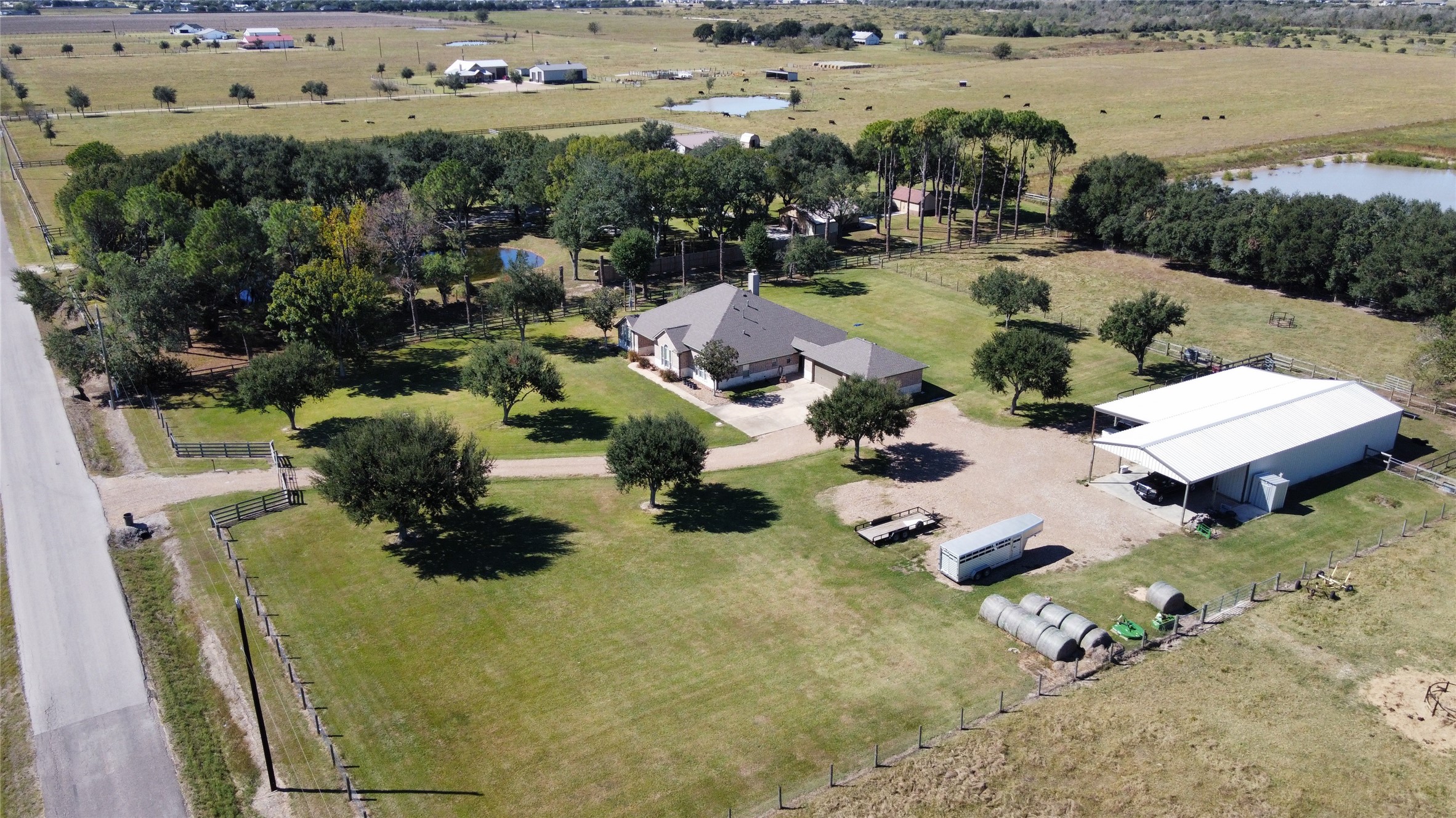 0 Roesler Road Needville, TX 77461 - Photo 8 of 14 an aerial view of a house with yard swimming pool and outdoor seating