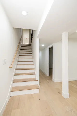 a view of an entryway with staircase