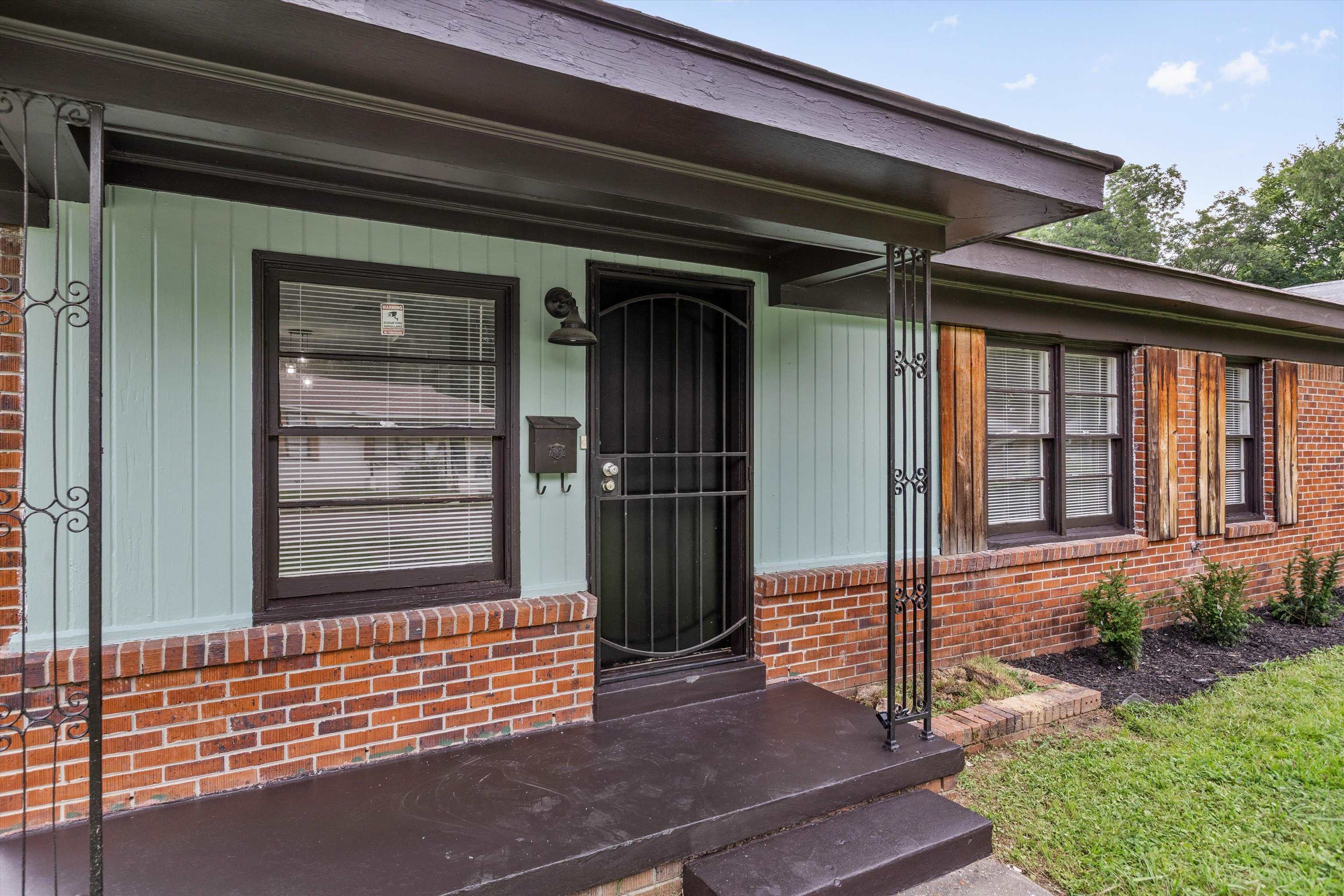 a view of front door of house