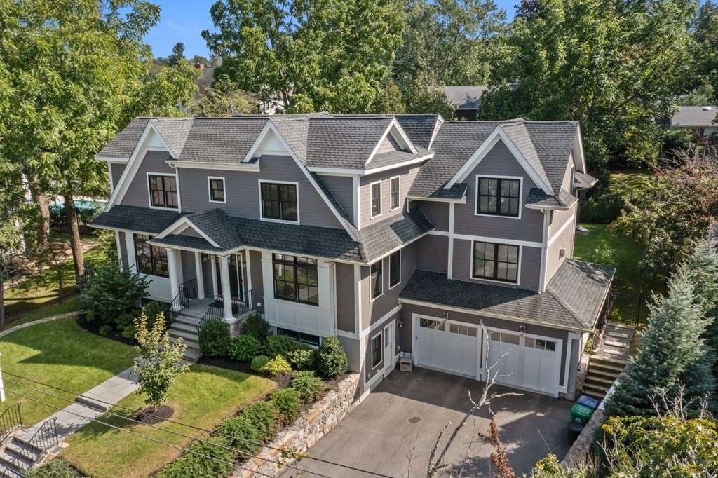 38 Wendell Road Newton, MA 02459 - Photo 1 of 42 a aerial view of a house with a yard