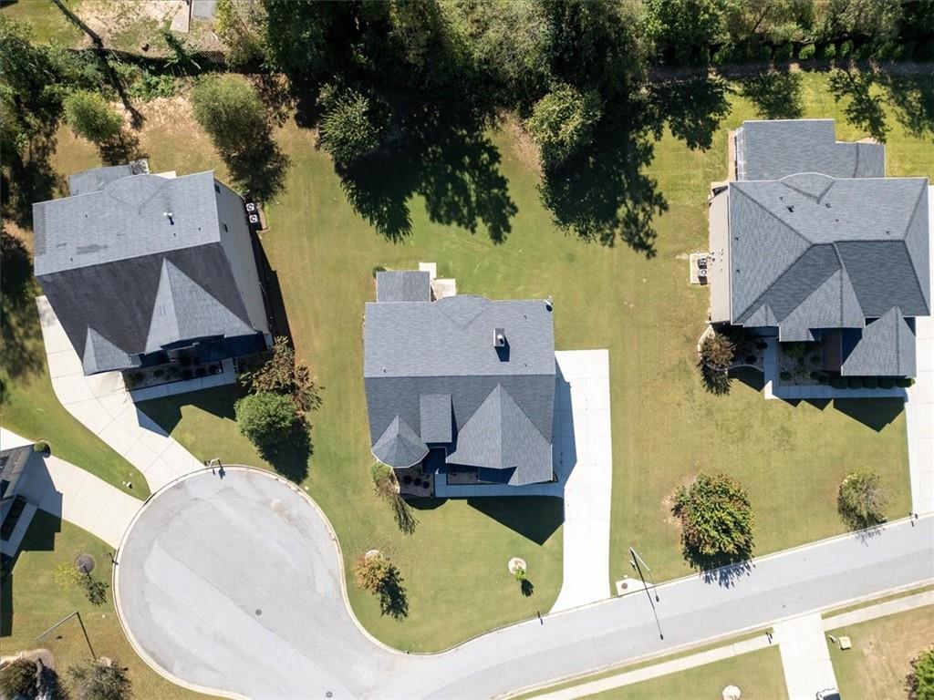 2368 Beringer Lane Powder Springs, GA 30127 - Photo 54 of 59 an aerial view of a house with a swimming pool