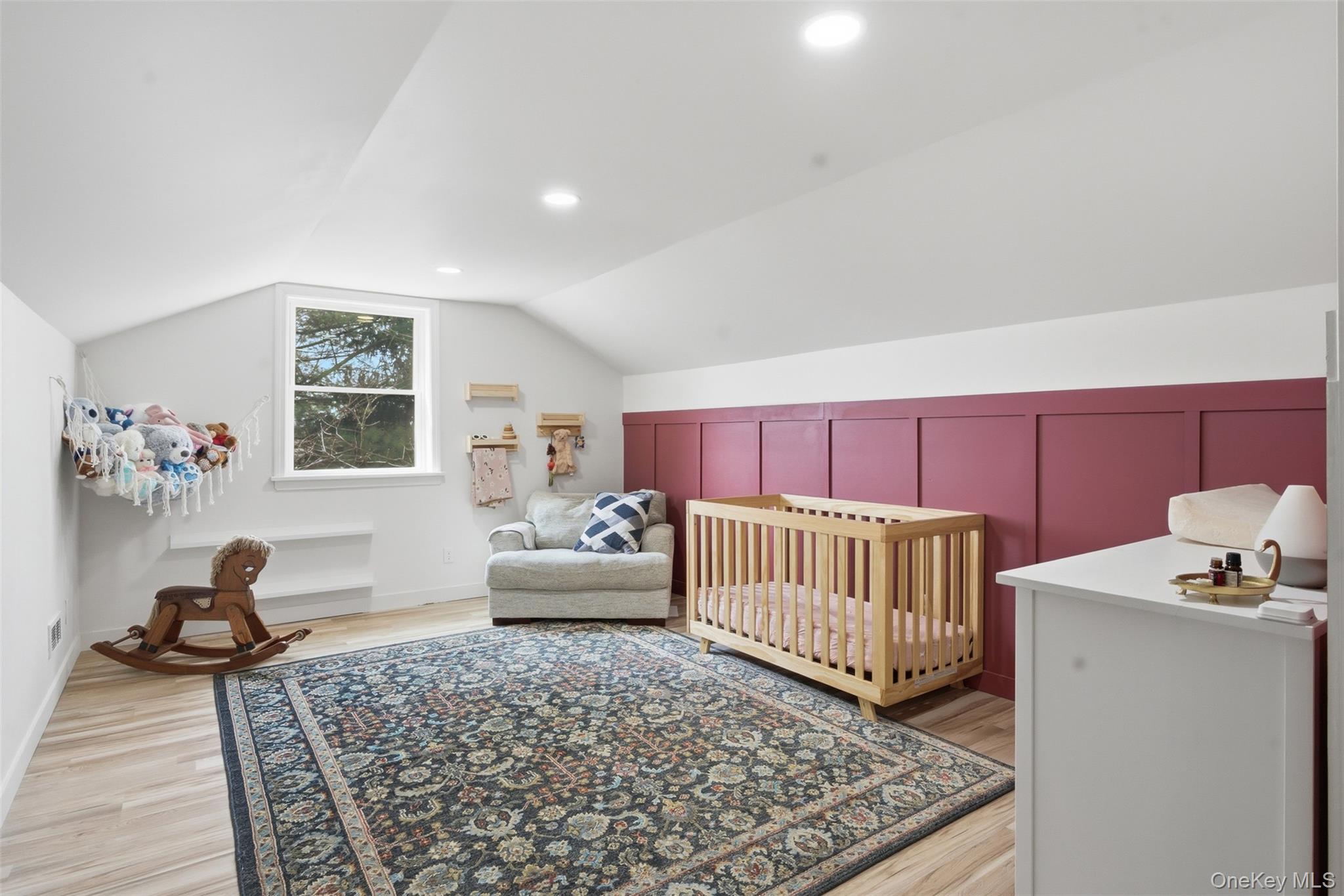 1227 Burlingham Road Pine Bush, NY 12566 - Photo 32 of 39 upstairs bedroom featuring light wood finished floors, lofted ceiling, and recessed lighting
