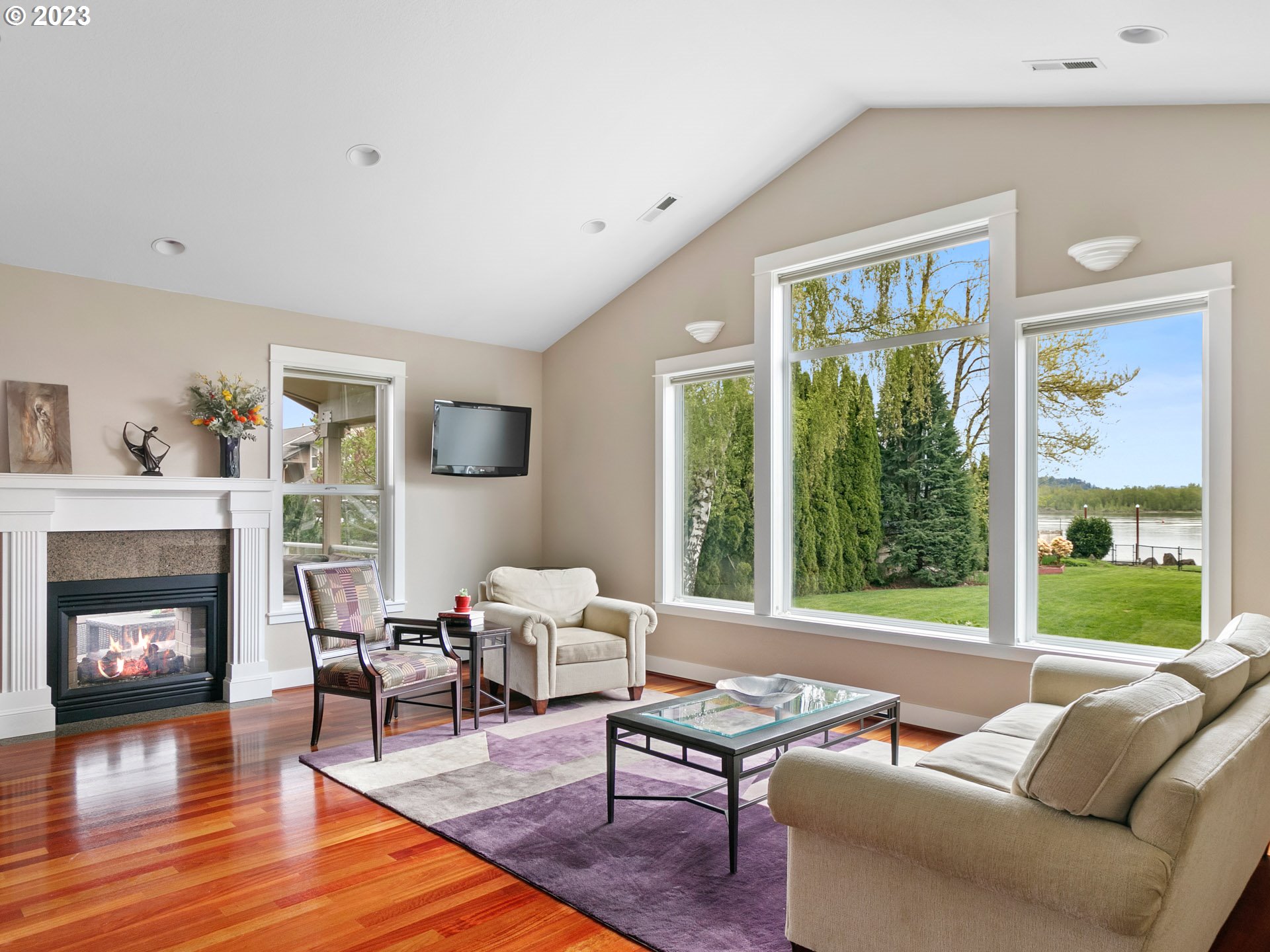 1156 Southeast Polk Street Camas, WA 98607 - Photo 2 of 34 a living room with furniture and a fireplace