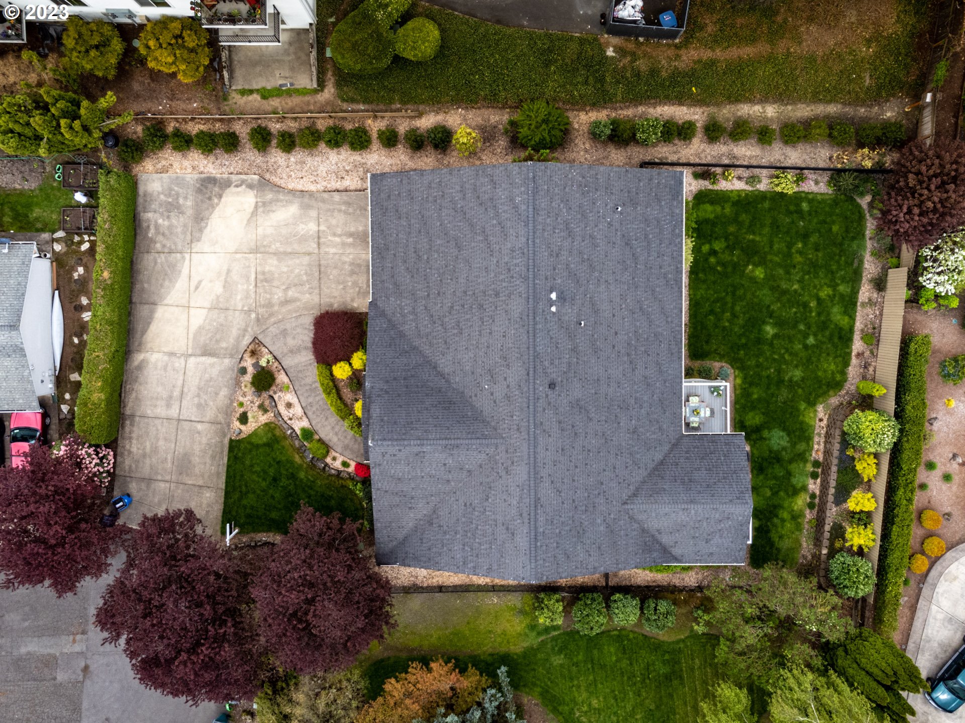 1156 Southeast Polk Street Camas, WA 98607 - Photo 31 of 34 an aerial view of a house with a yard