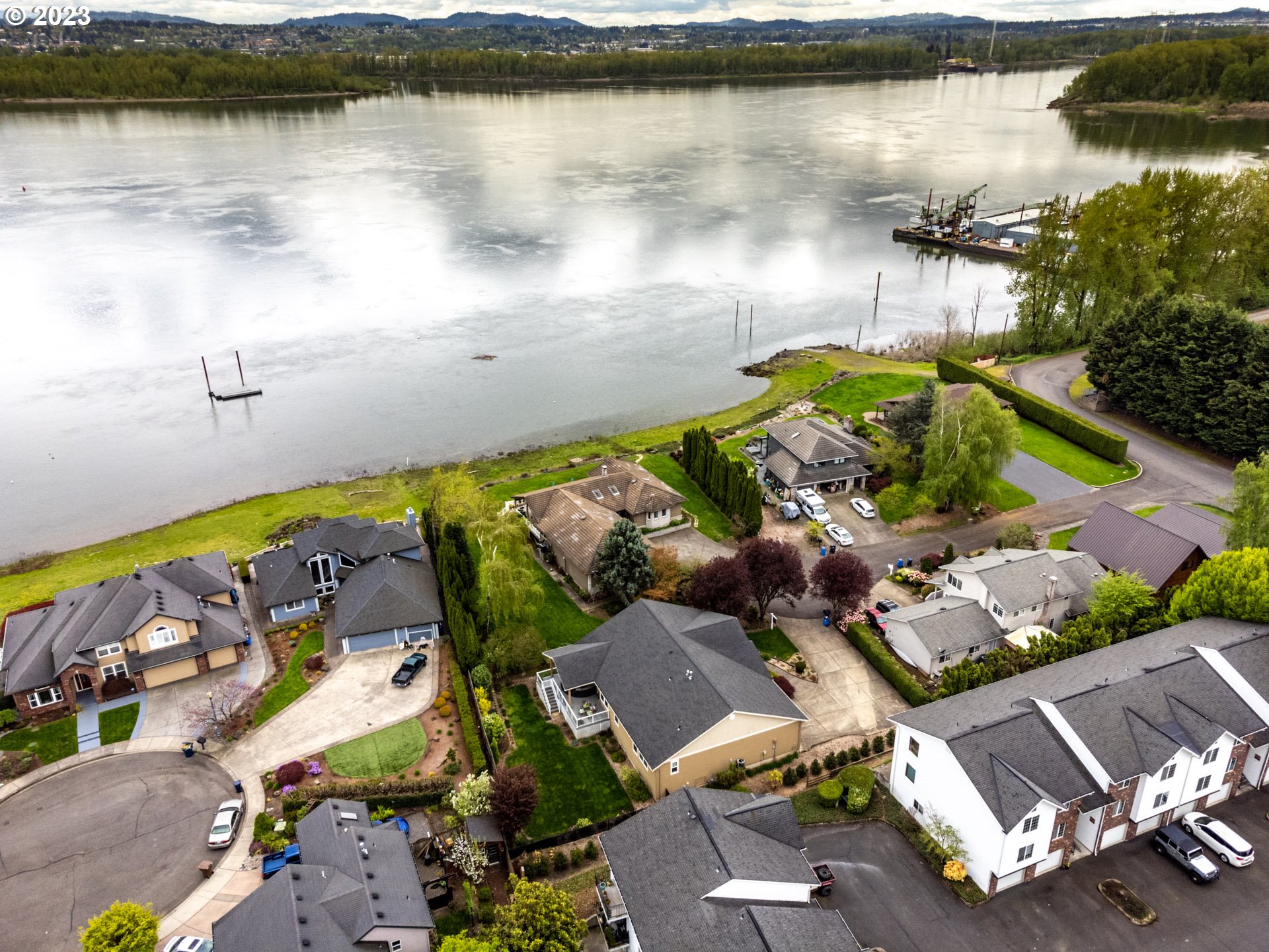 1156 Southeast Polk Street Camas, WA 98607 - Photo 33 of 34 an aerial view of a house with a lake view