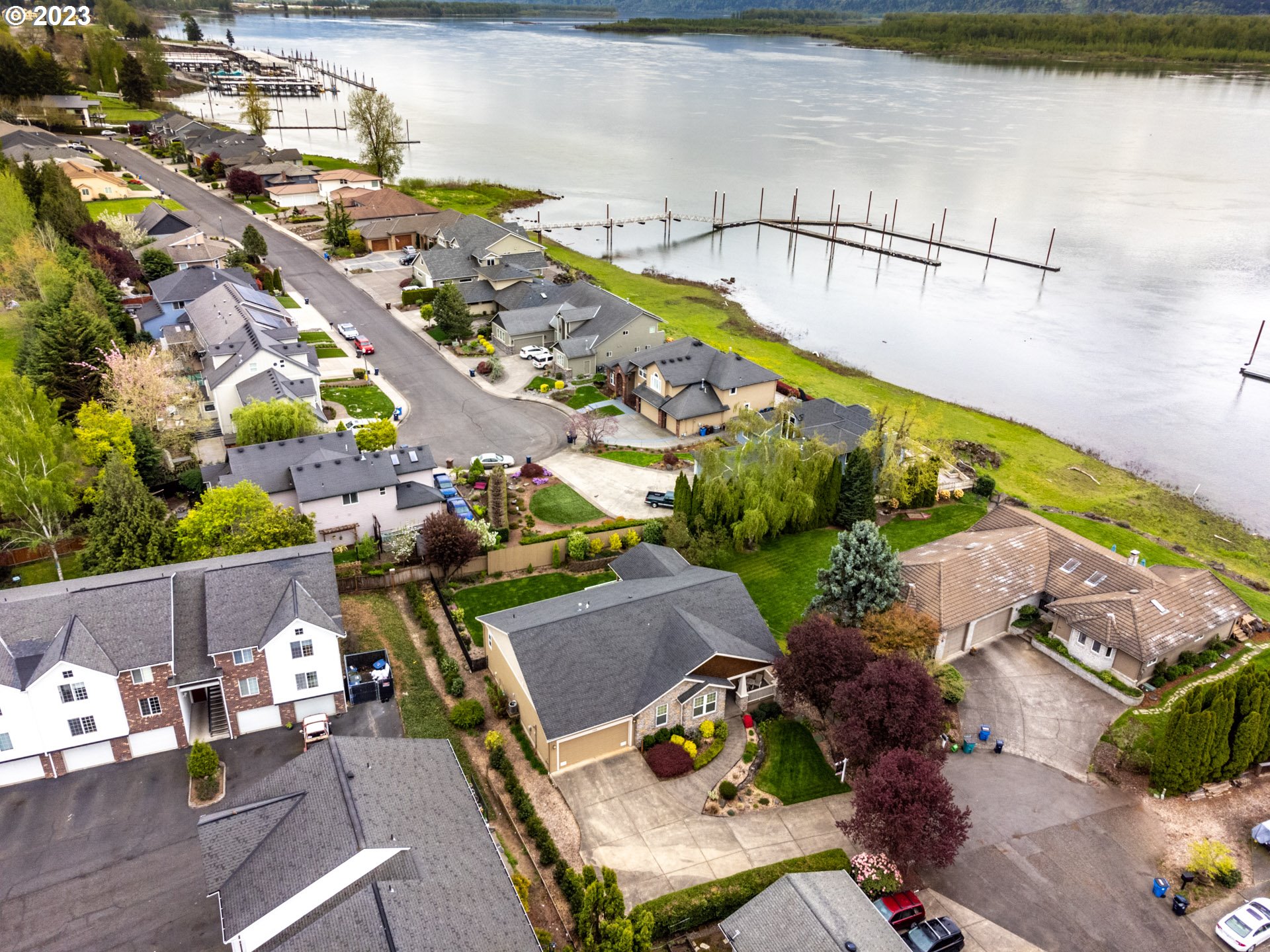 1156 Southeast Polk Street Camas, WA 98607 - Photo 34 of 34 an aerial view of a house with a swimming pool