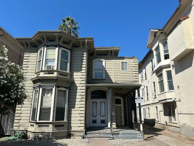 a front view of a building