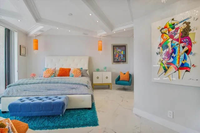 a bedroom with furniture and a couch