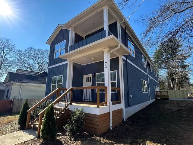 a view of a house with a large windows