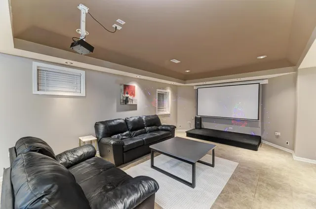 a view of backyard with green space