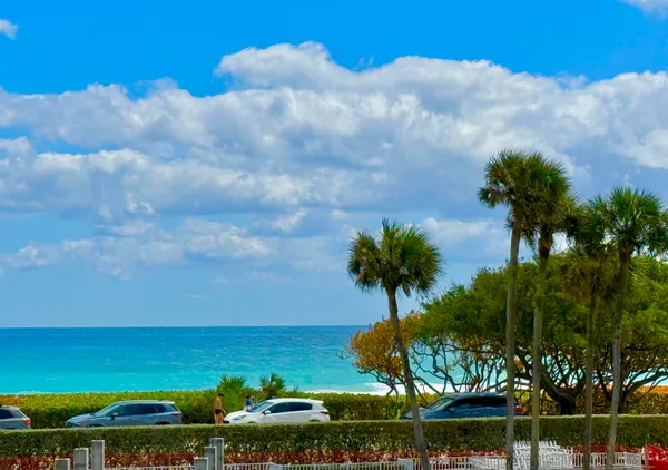 a view of an ocean and beach
