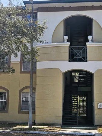 a front view of a building with entryway