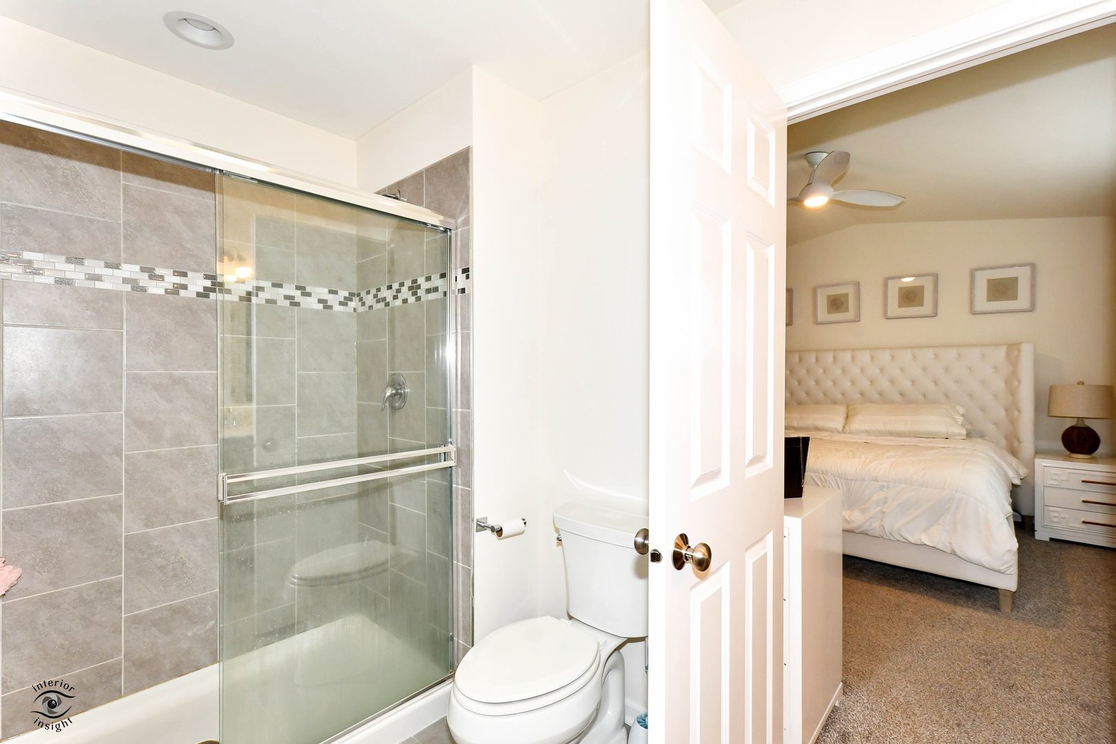 4154 Irving Road Aurora, IL 60504 - Photo 18 of 25 a bathroom with a granite countertop sink mirror vanity and toilet