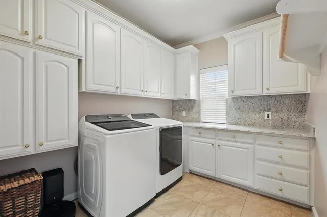 a big room with furniture