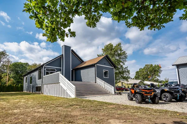 a view of a house with a patio