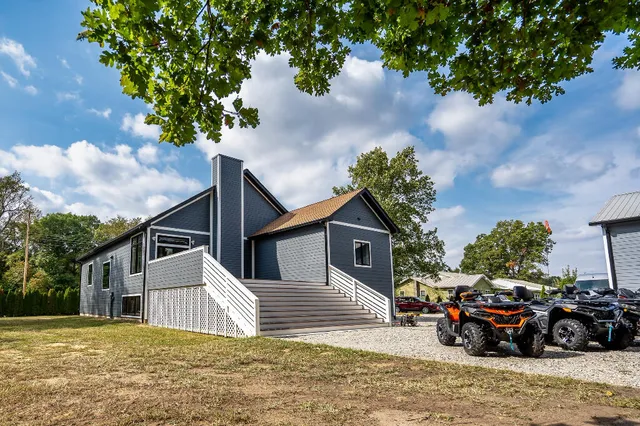 a view of a house with a patio