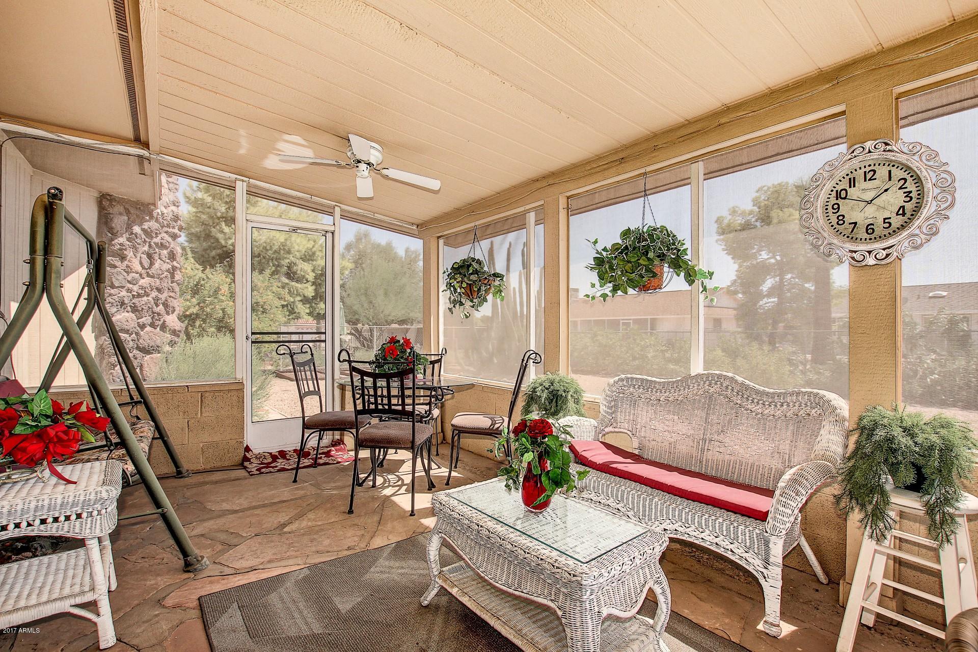 11081 West Frontier Drive Sun City, AZ 85351 - Photo 14 of 24 Screened Portch with Ceiling Fan