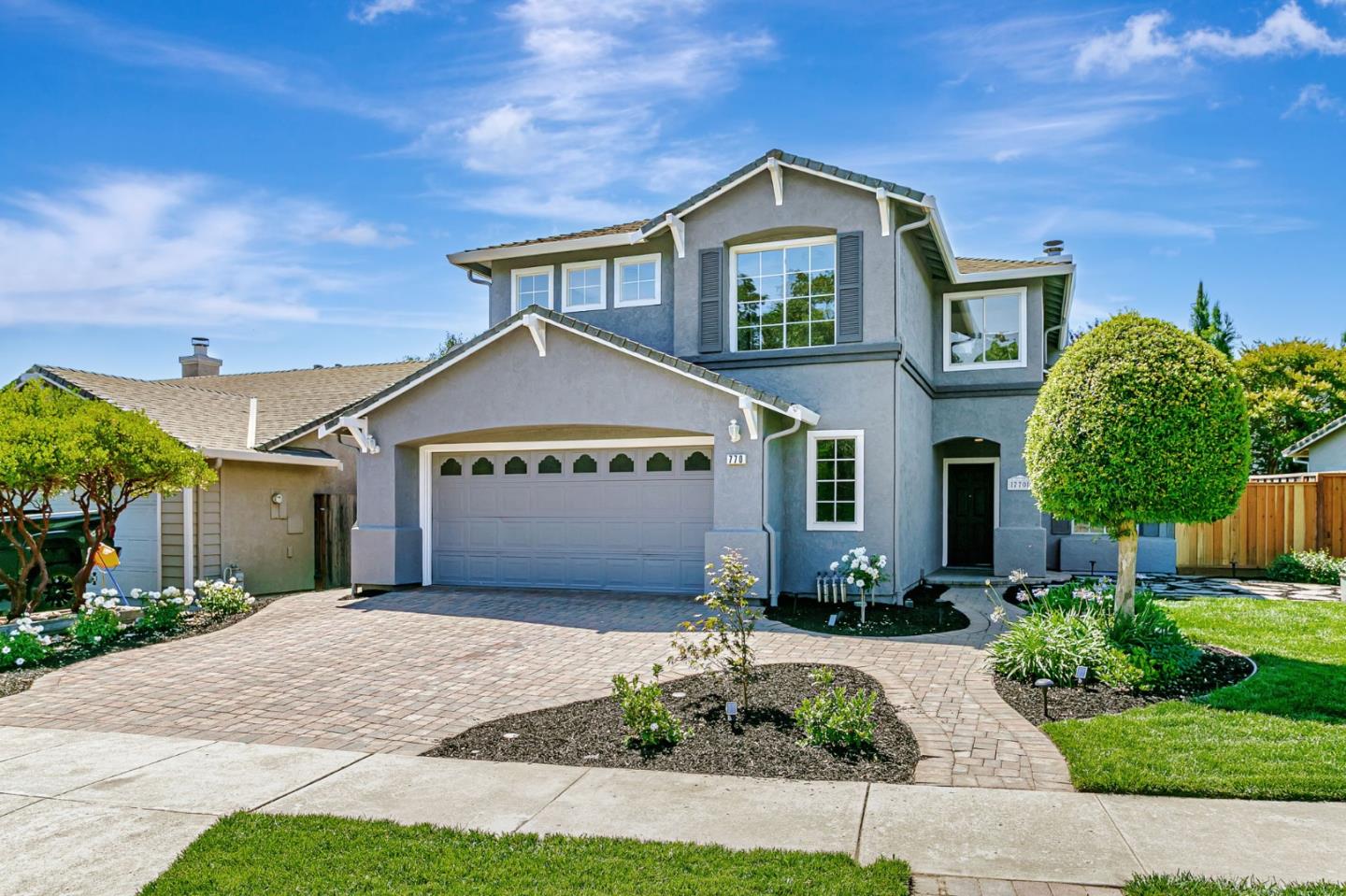 770 Babbs Creek Drive Gilroy, CA 95020 - Photo 3 of 39 a front view of a house with a yard and garage