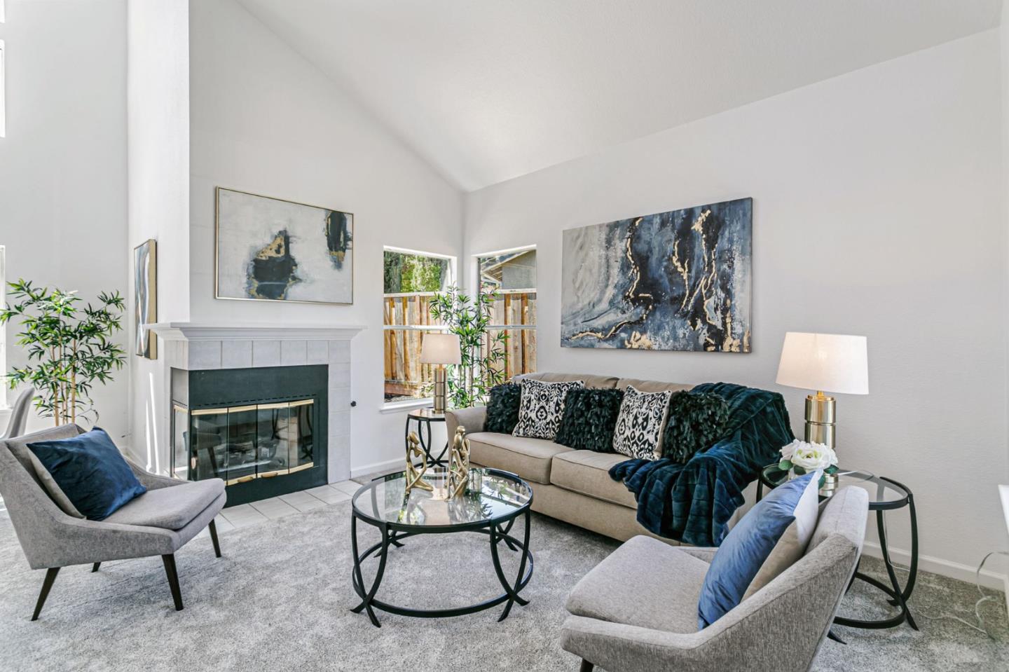 770 Babbs Creek Drive Gilroy, CA 95020 - Photo 6 of 39 a living room with furniture and a fireplace
