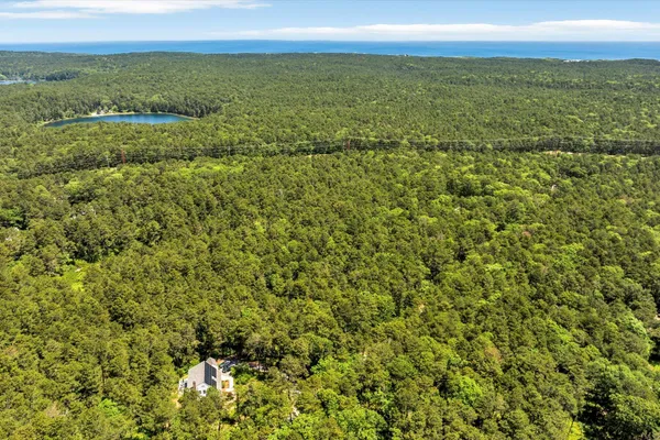 a view of yard with ocean view