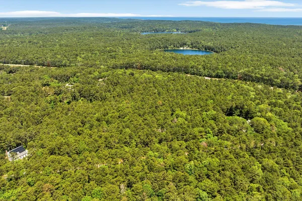 a view of a field with an outdoor space