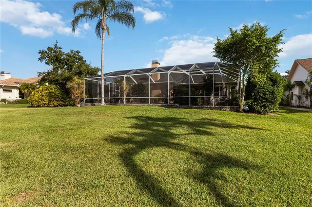 a view of an outdoor space and a yard