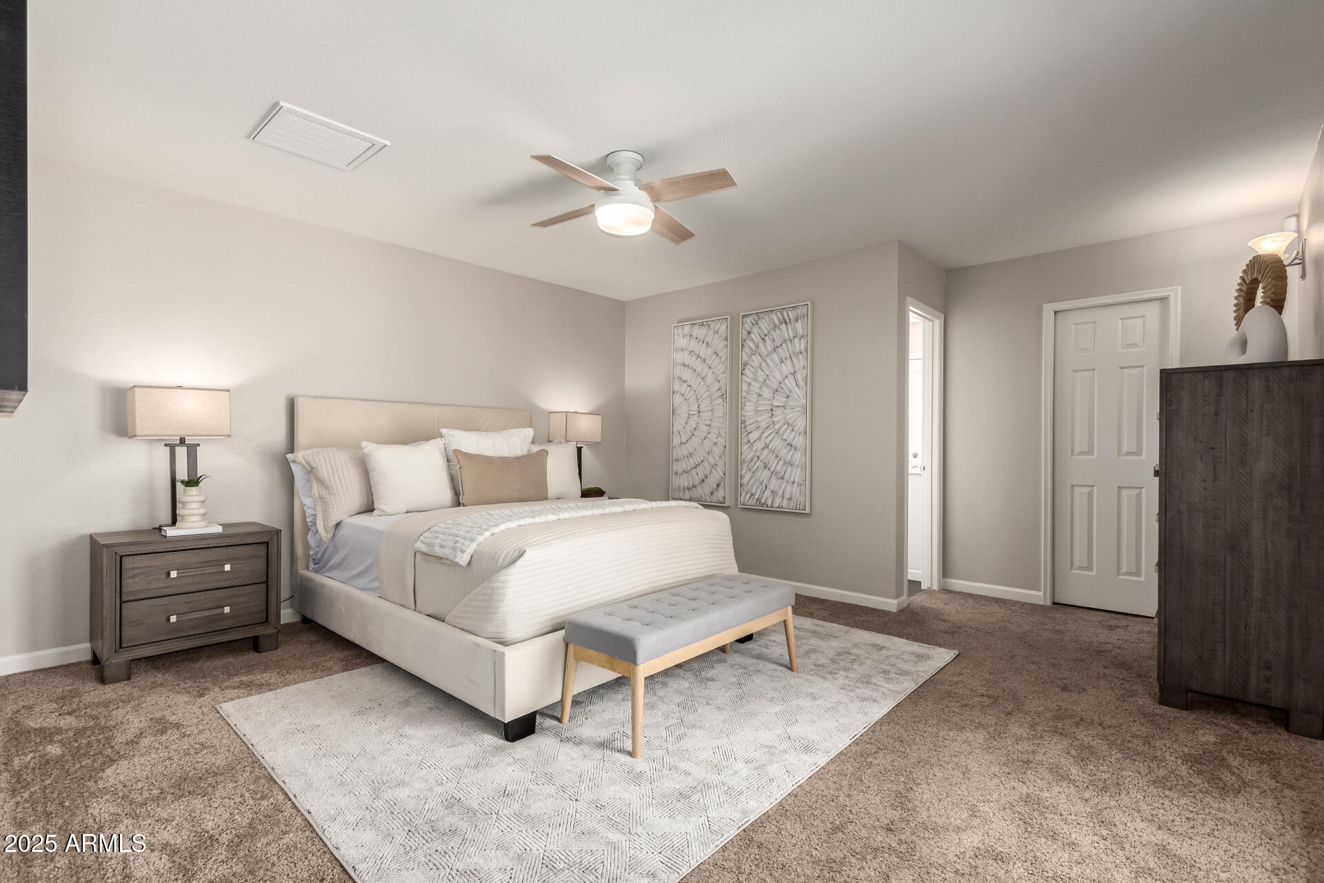 1237 East Gemini Drive Tempe, AZ 85283 - Photo 22 of 51 a bedroom with a bed and a lamp