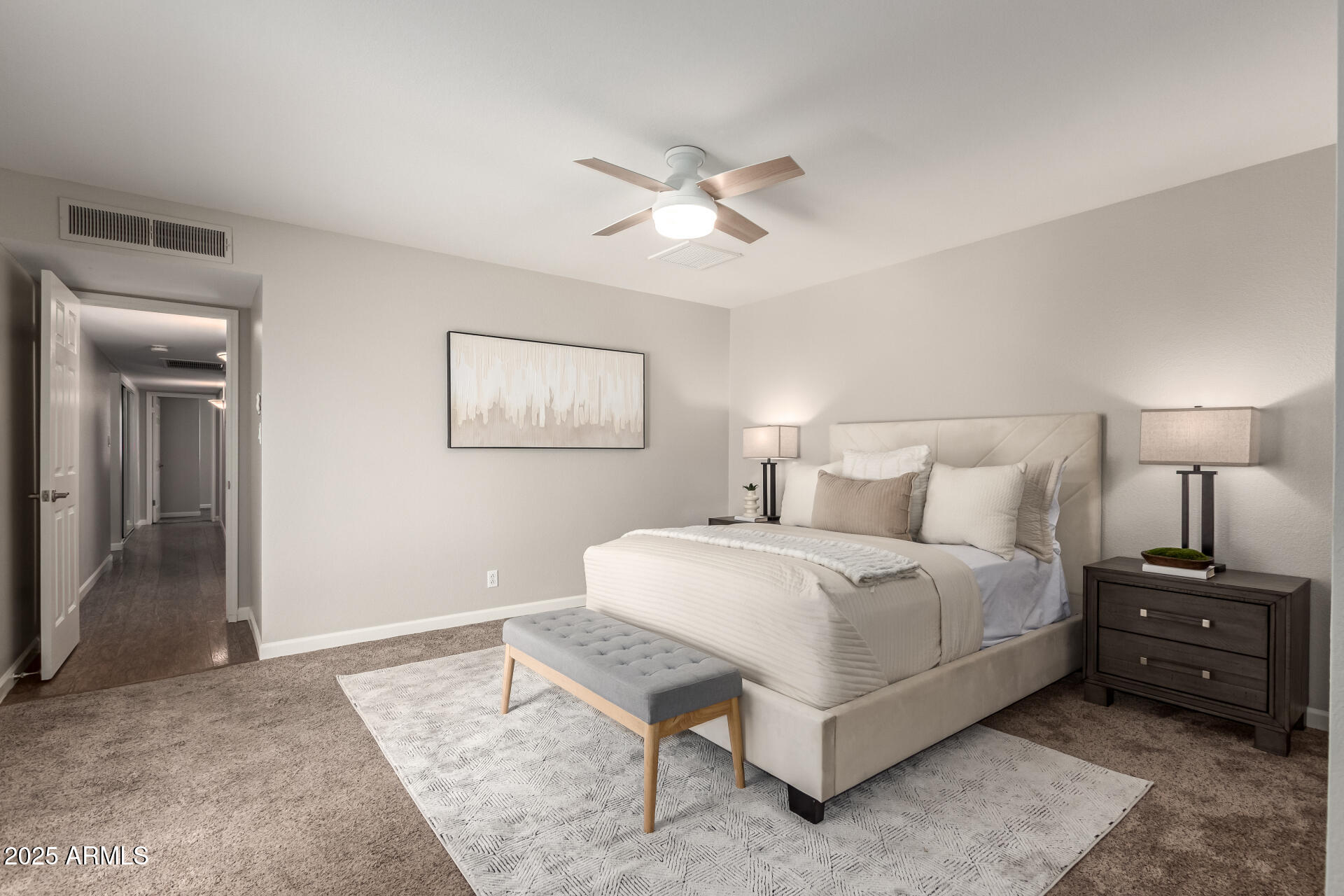 1237 East Gemini Drive Tempe, AZ 85283 - Photo 25 of 51 a bedroom with a bed and a night stand