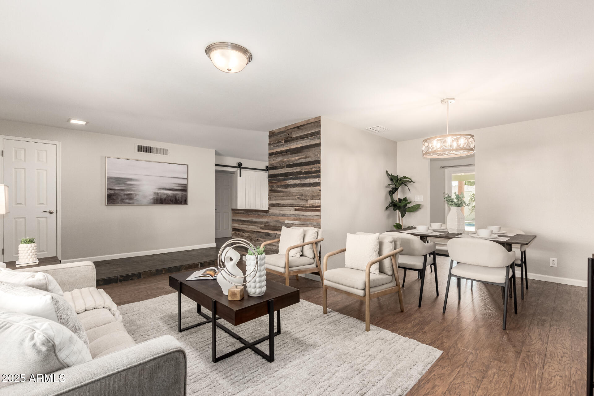 1237 East Gemini Drive Tempe, AZ 85283 - Photo 9 of 51 a living room with furniture and wooden floor