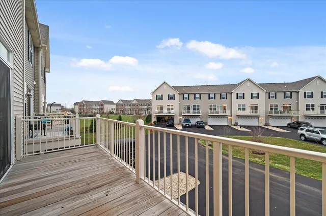 a view of city from a balcony