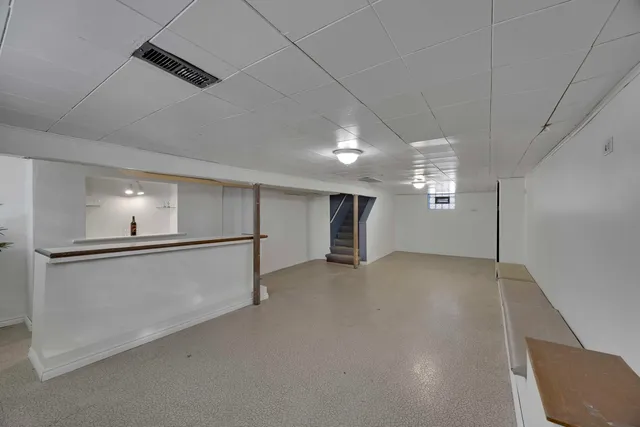 a view of a livingroom with an oven