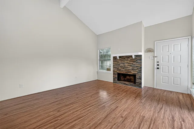 a kitchen with a stove and a microwave