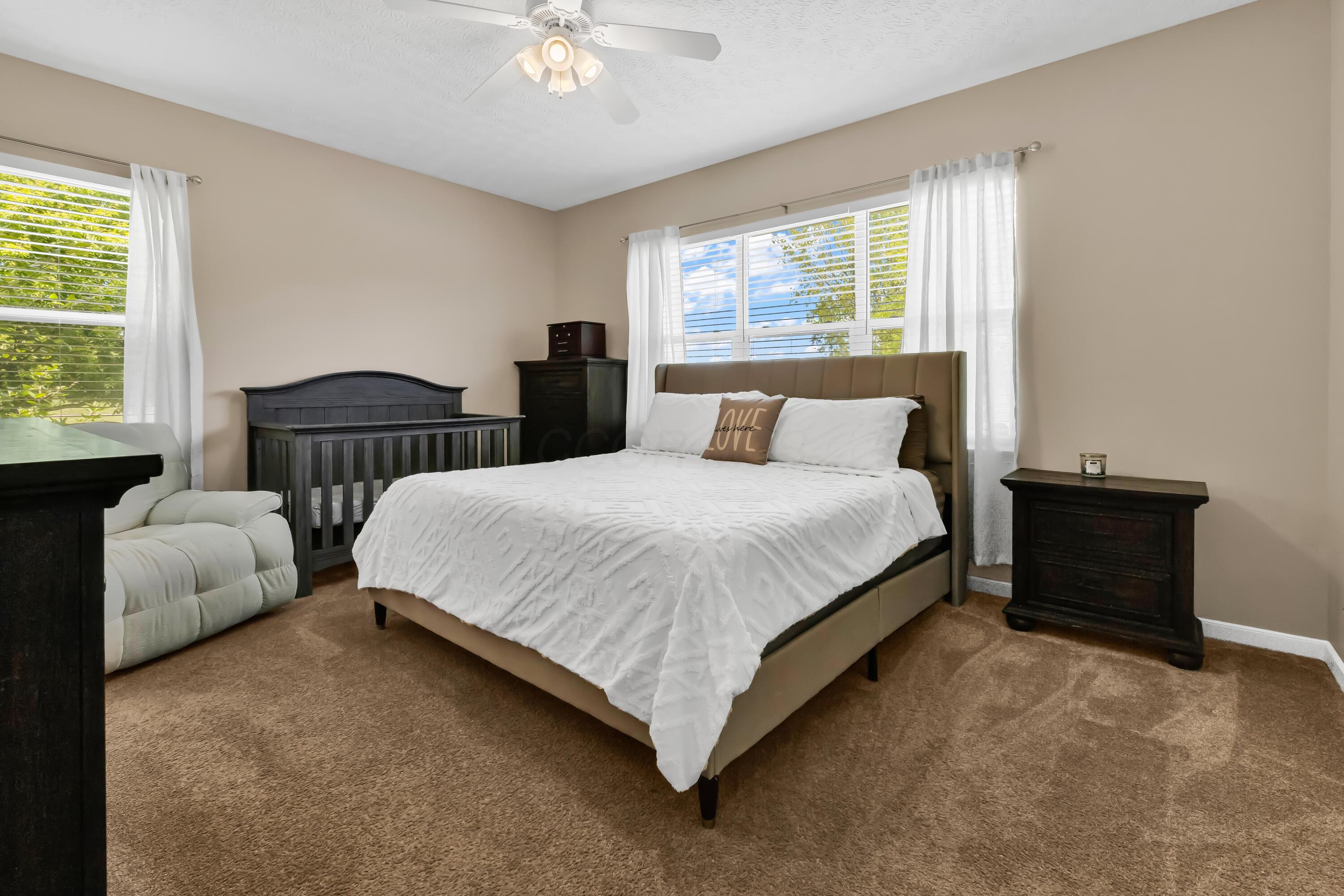 14396 Blamer Road Johnstown, OH 43031 - Photo 20 of 48 • New light sand carpet ~ 2023
• Ivory painted walls
• Lighted ceiling fan
• 2” blinds