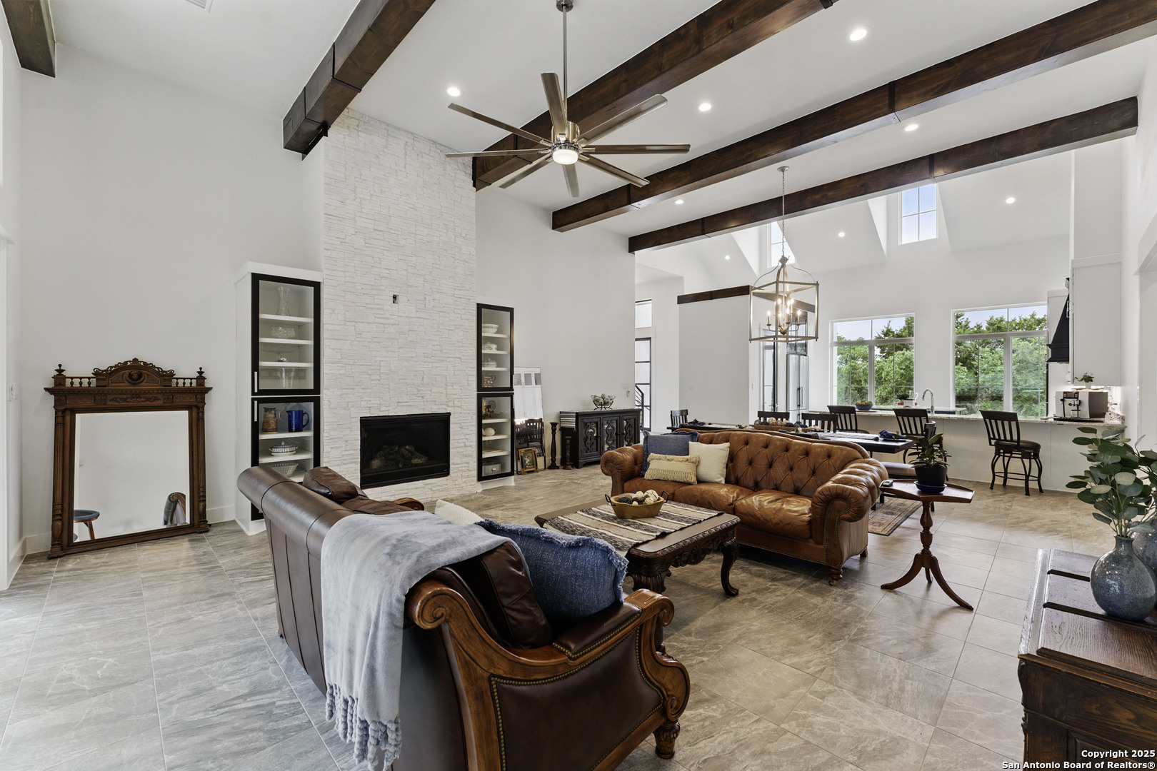 321 Bentwood Drive Spring Branch, TX 78070 - Photo 17 of 50 a living room with furniture and a fireplace
