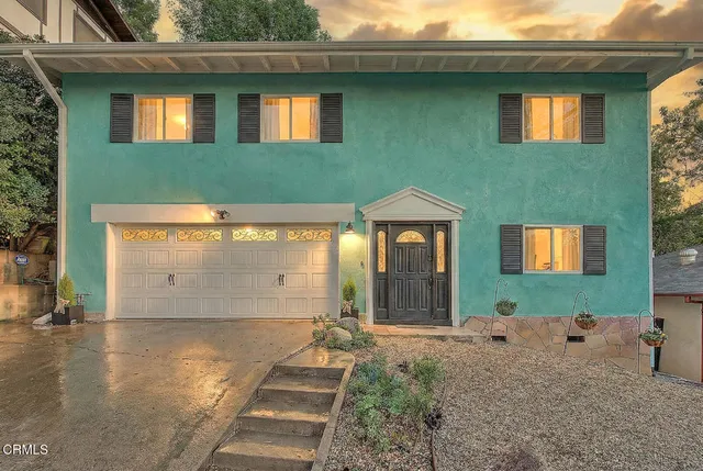 a front view of a house