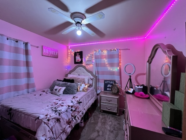 12240 South Racine Avenue Chicago, IL 60643 - Photo 8 of 14 a bedroom with pink walls and bed