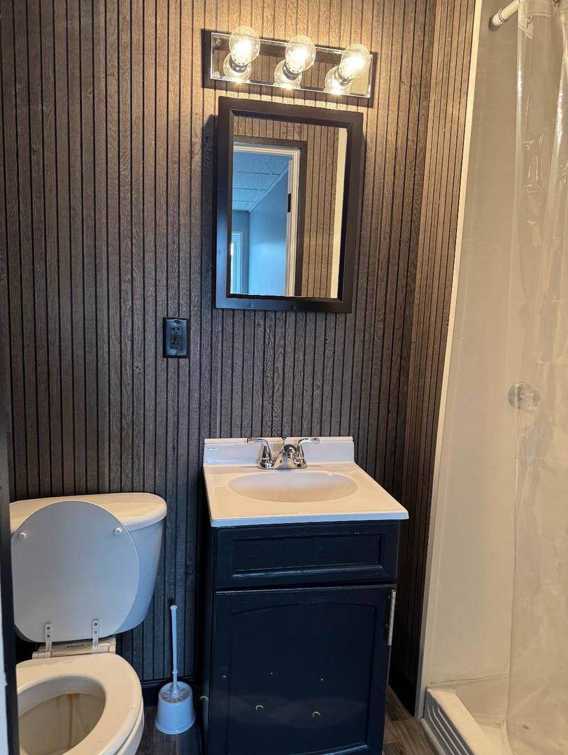 341 South Harrison Avenue Kankakee, IL 60901 - Photo 4 of 5 a bathroom with a sink a toilet and mirror