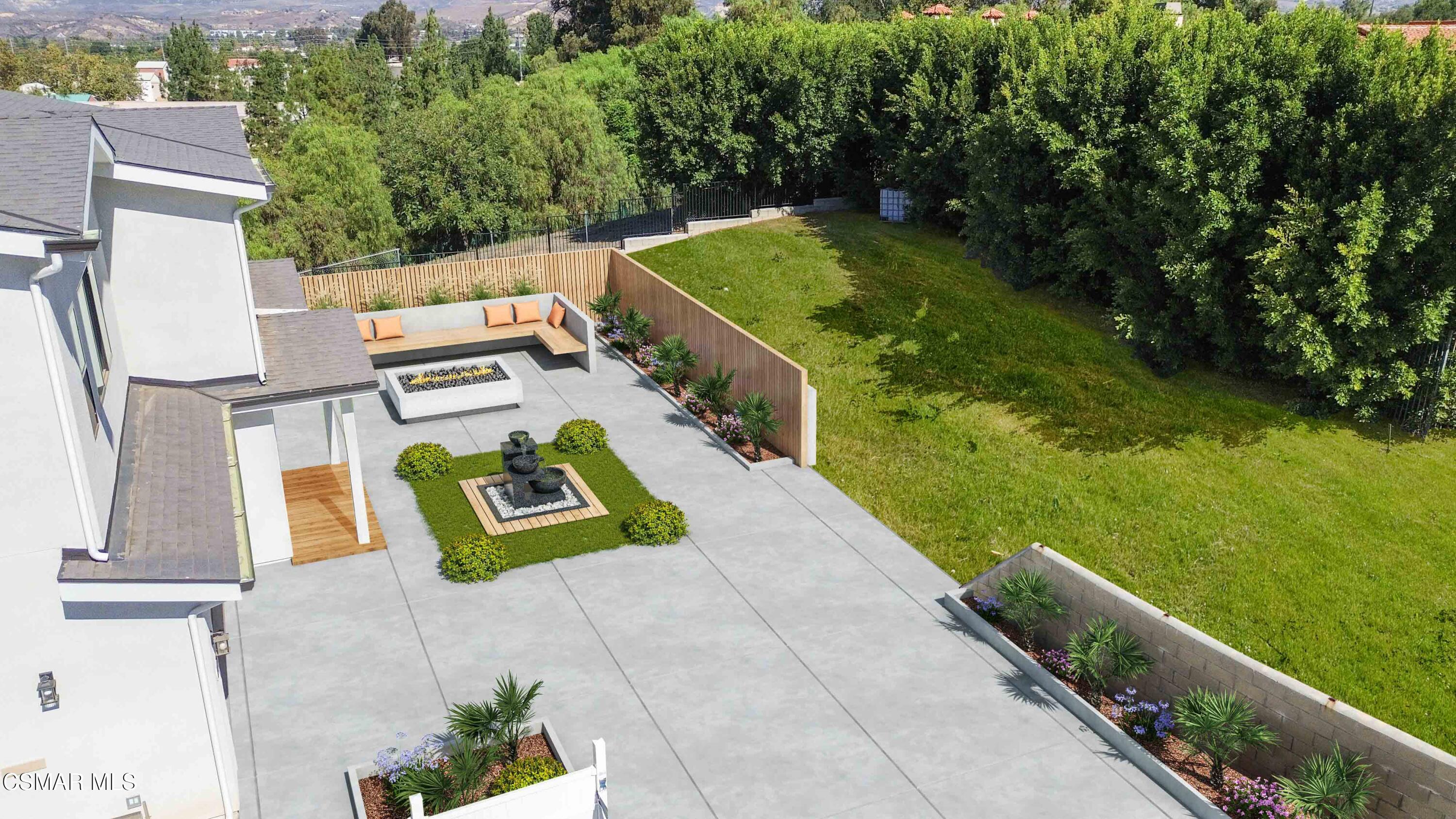 252 Capri Drive Simi Valley, CA 93065 - Photo 13 of 15 an aerial view of a backyard with swimming pool