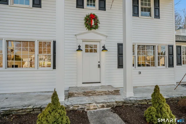 a front view of a house