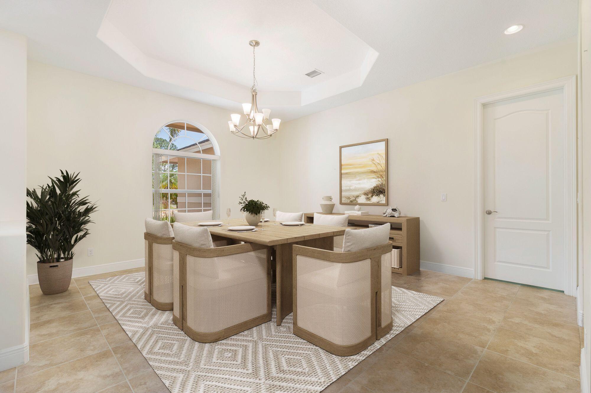 13095 Sand Ridge Road Palm Beach Gardens, FL 33418 - Photo 6 of 55 Virtually Staged Dining Room