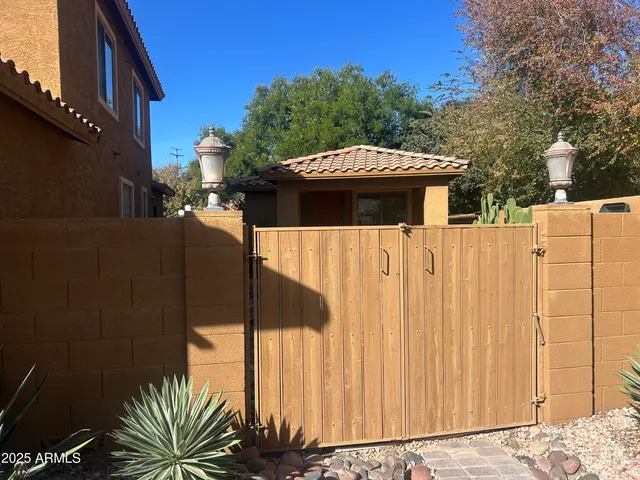 a view of a wooden fence