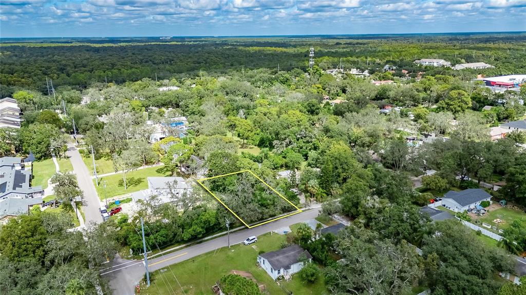 5204 East 131st Avenue Temple Terrace, FL 33617 - Photo 12 of 16 an aerial view of residential house with an outdoor space and seating